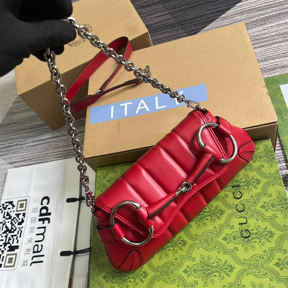 G*u*i horsebit chain small shoulder bag
