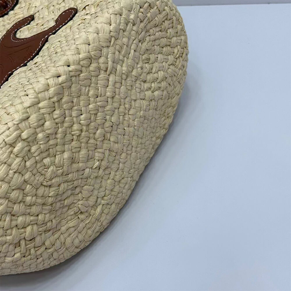 Ce1i*e classic raffia and calfskin