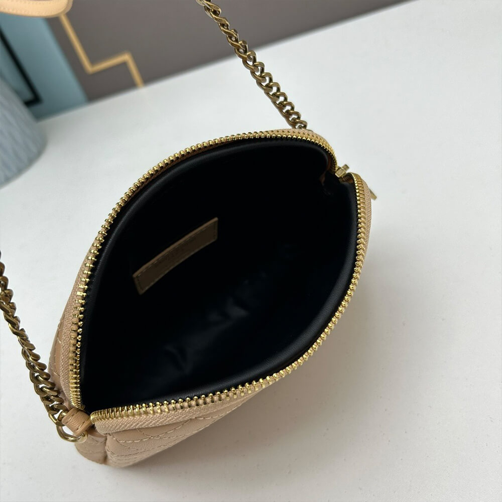 YSL Gaby zipped pouch in quilted lambskin