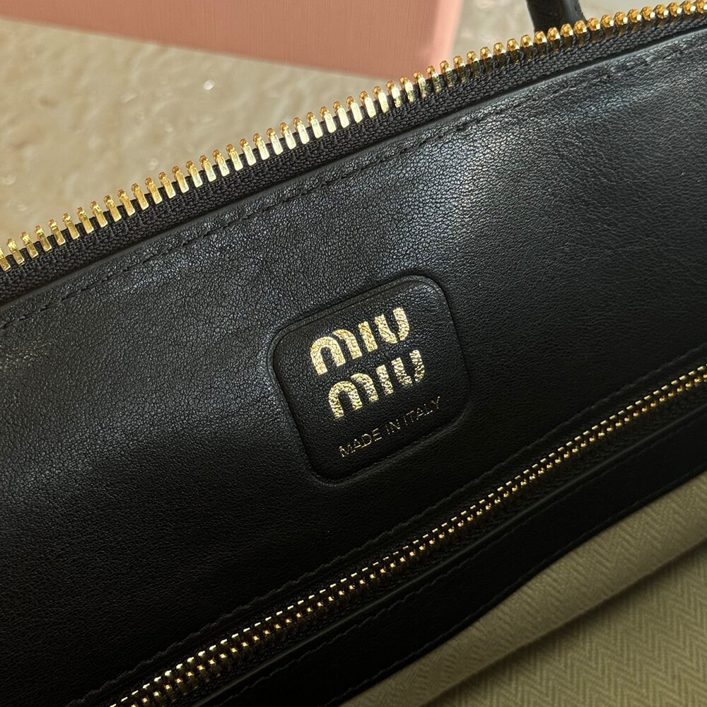 MIUMIU Aventure nappa leather top-handle bag(HIGH-END GRADE)