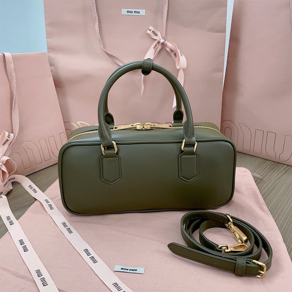 MIUMIU Large Arcadie Leather Bag(HIGH-END GRADE)