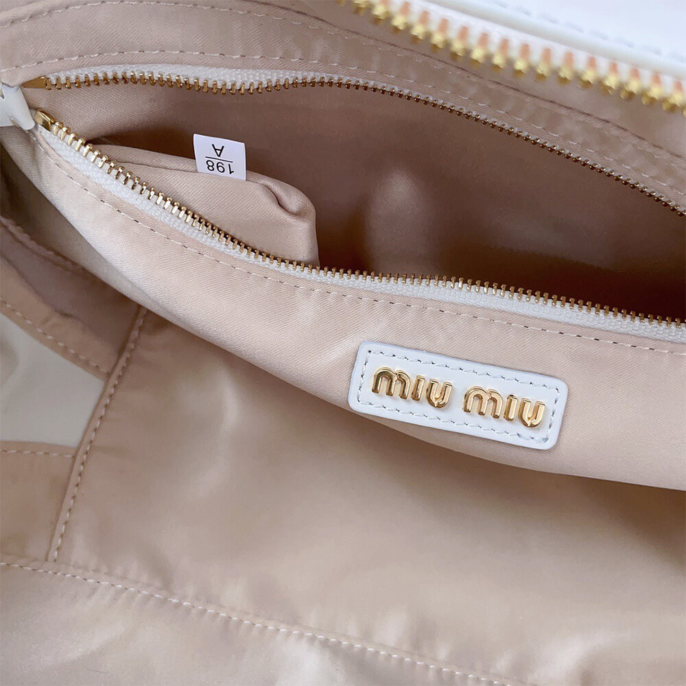 MIUMIU Large Arcadie Leather Bag(HIGH-END GRADE)