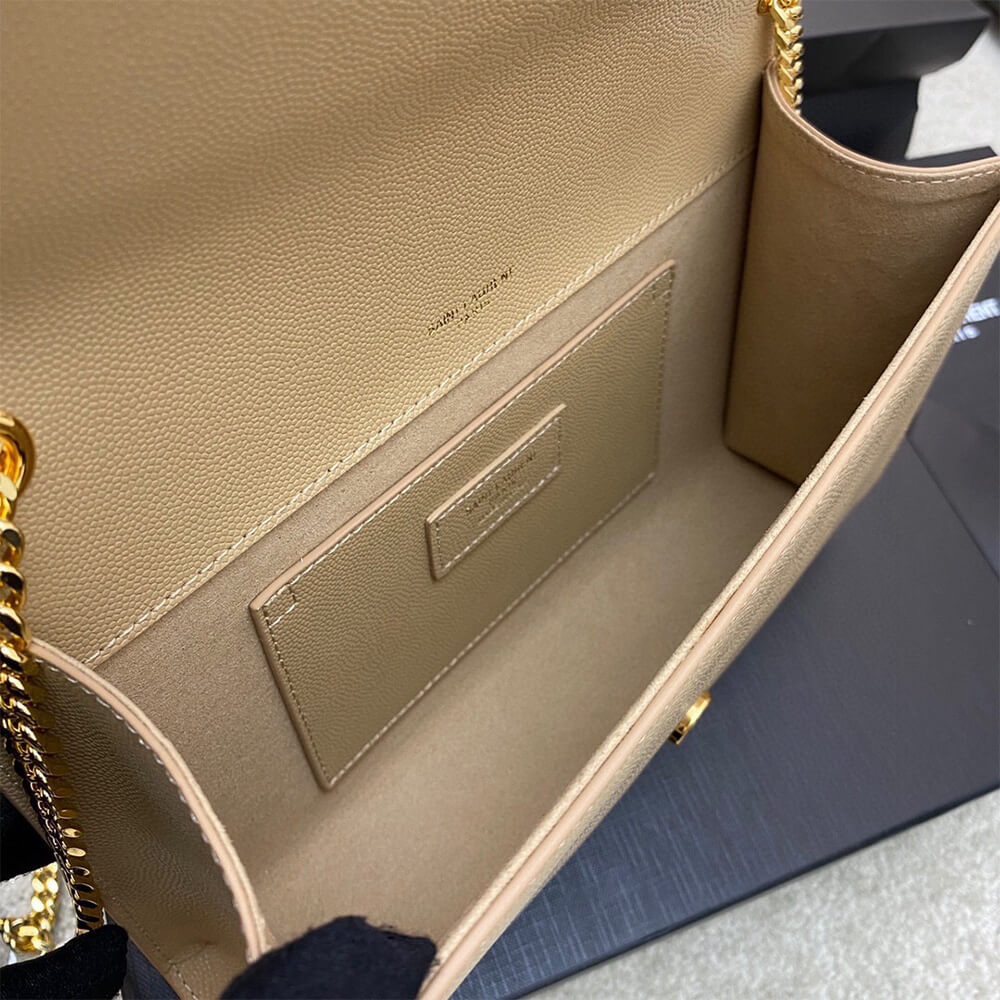 YSL kate medium in grain de poudre embossed leather