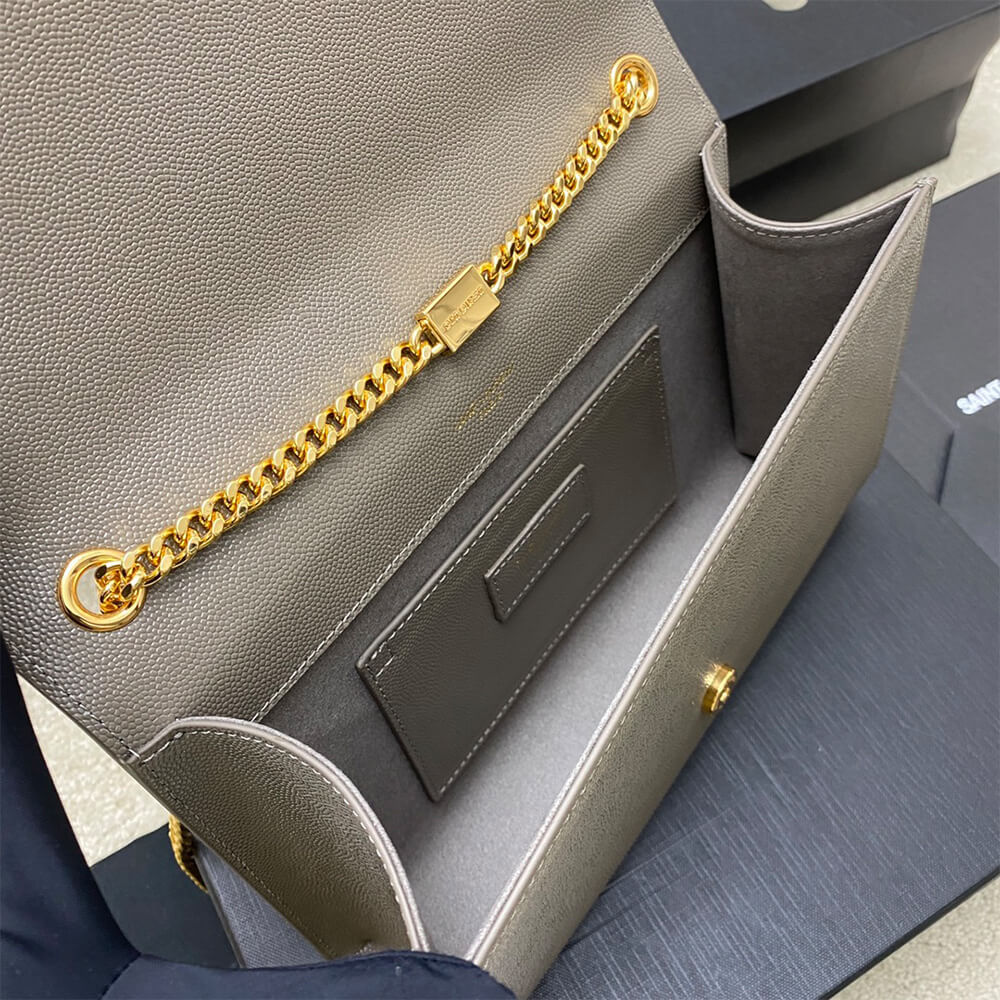 YSL kate medium in grain de poudre embossed leather