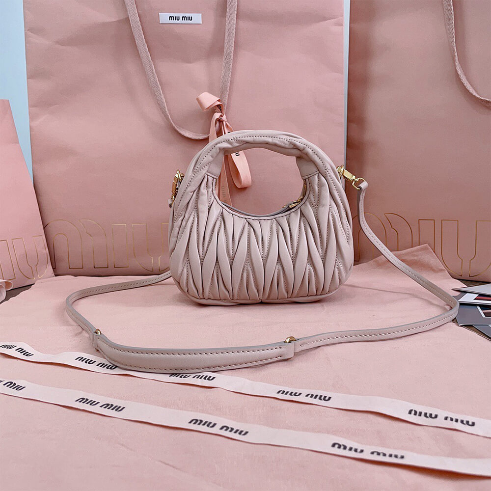 Mini Wander matelasse nappa leather hobo bag(high-end grade)